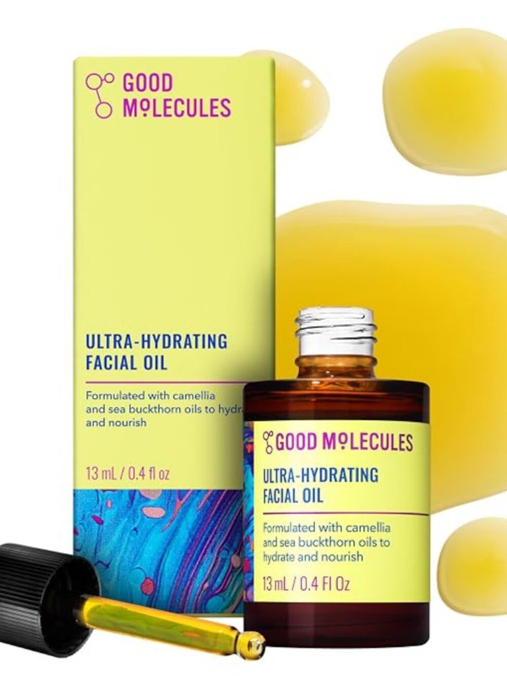 Good Molecules Ultra-Hydrating Facial Oil, Face Oil for Dry Skin, 13 ml